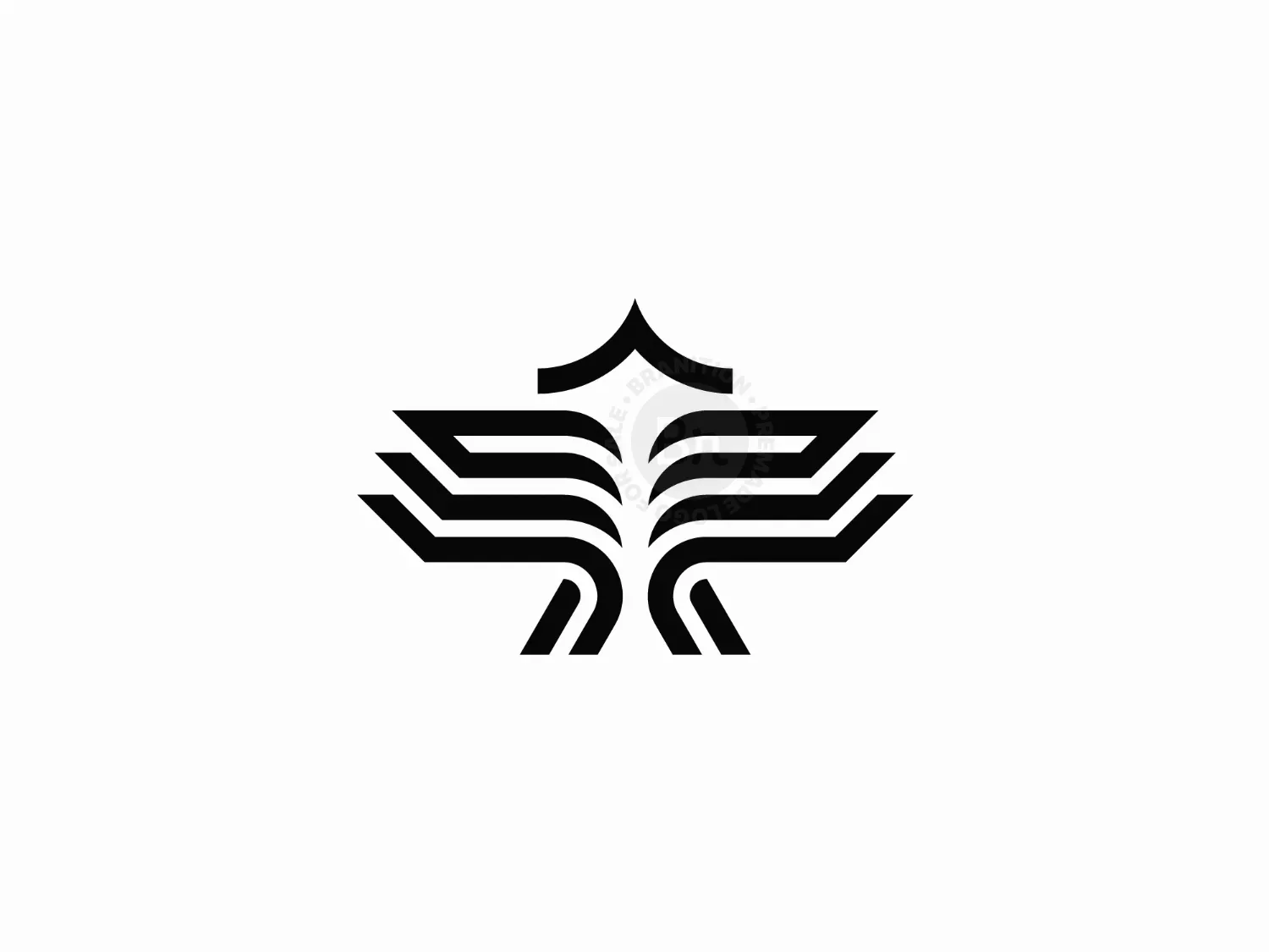 Elegant Eagle Flying Free Mark Logo