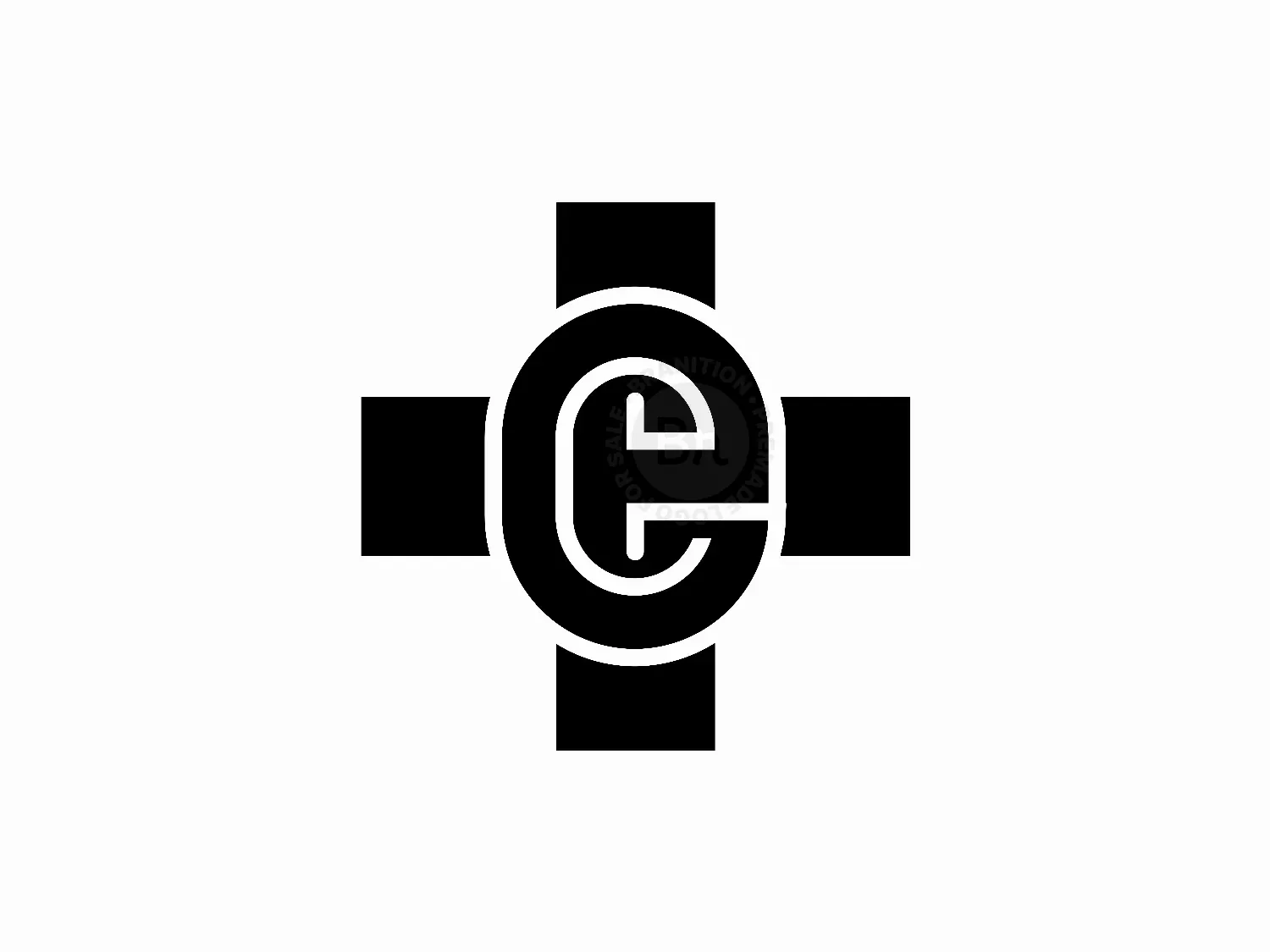 Letter E Medical Healthcare Plus Logo