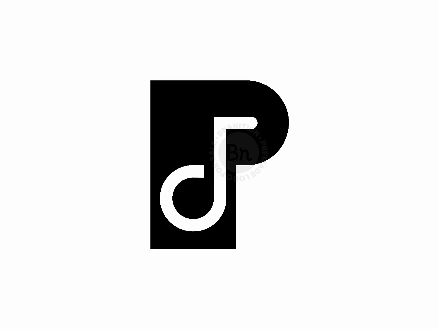 Letter P Tone Music Melody Logo