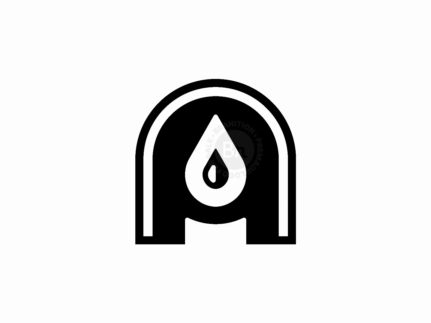 Letter A Droplet Water Logo