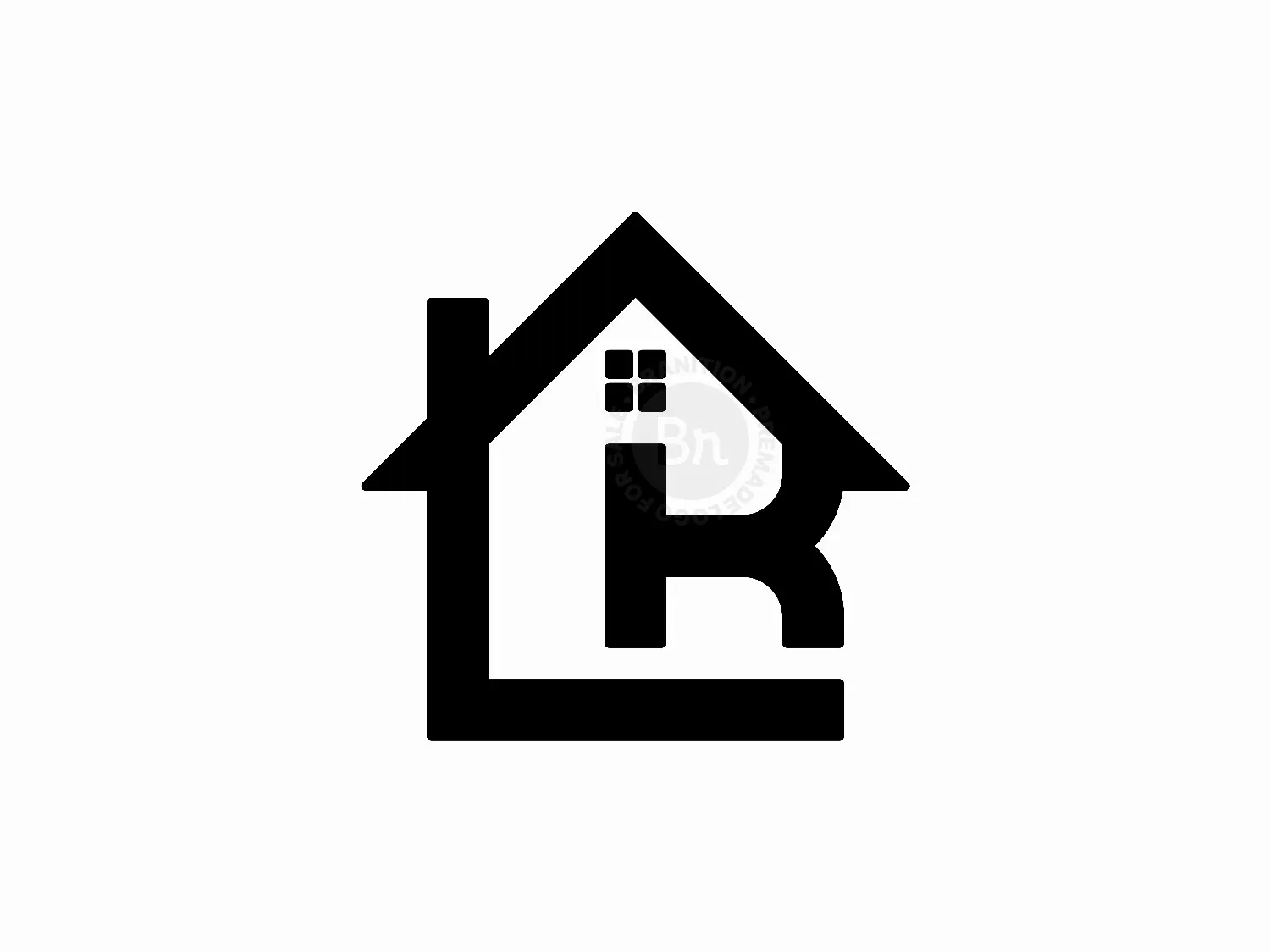 Letter K House Simple Line Logo