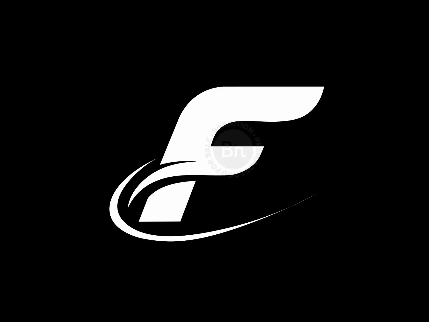 Modern Minimalist Monogram Abstract Letter F Logo