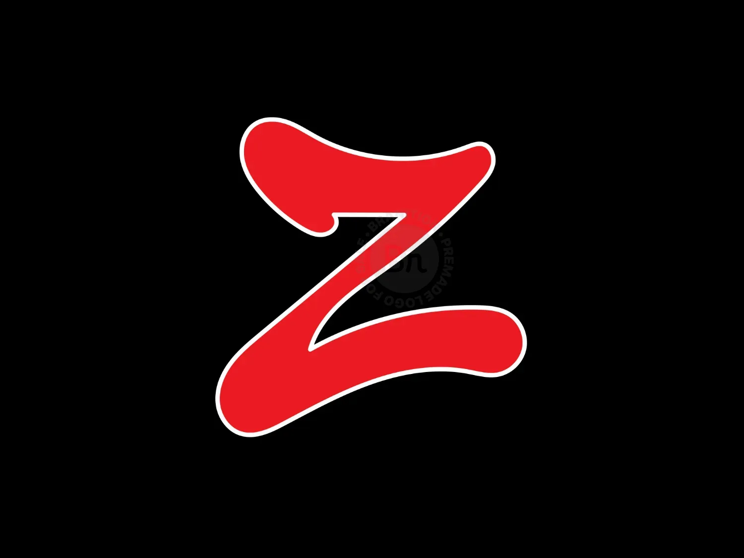 Bold Red Letter Z Logo In Urban Graffiti Style