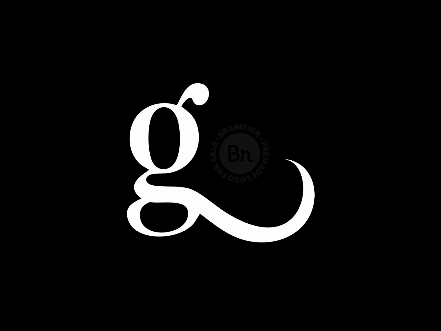 Unique Lowercase G Logo With Swirl Tail Design