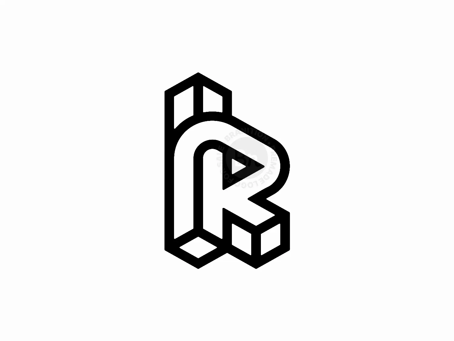 Letter KR Initial RK Monogram Logo