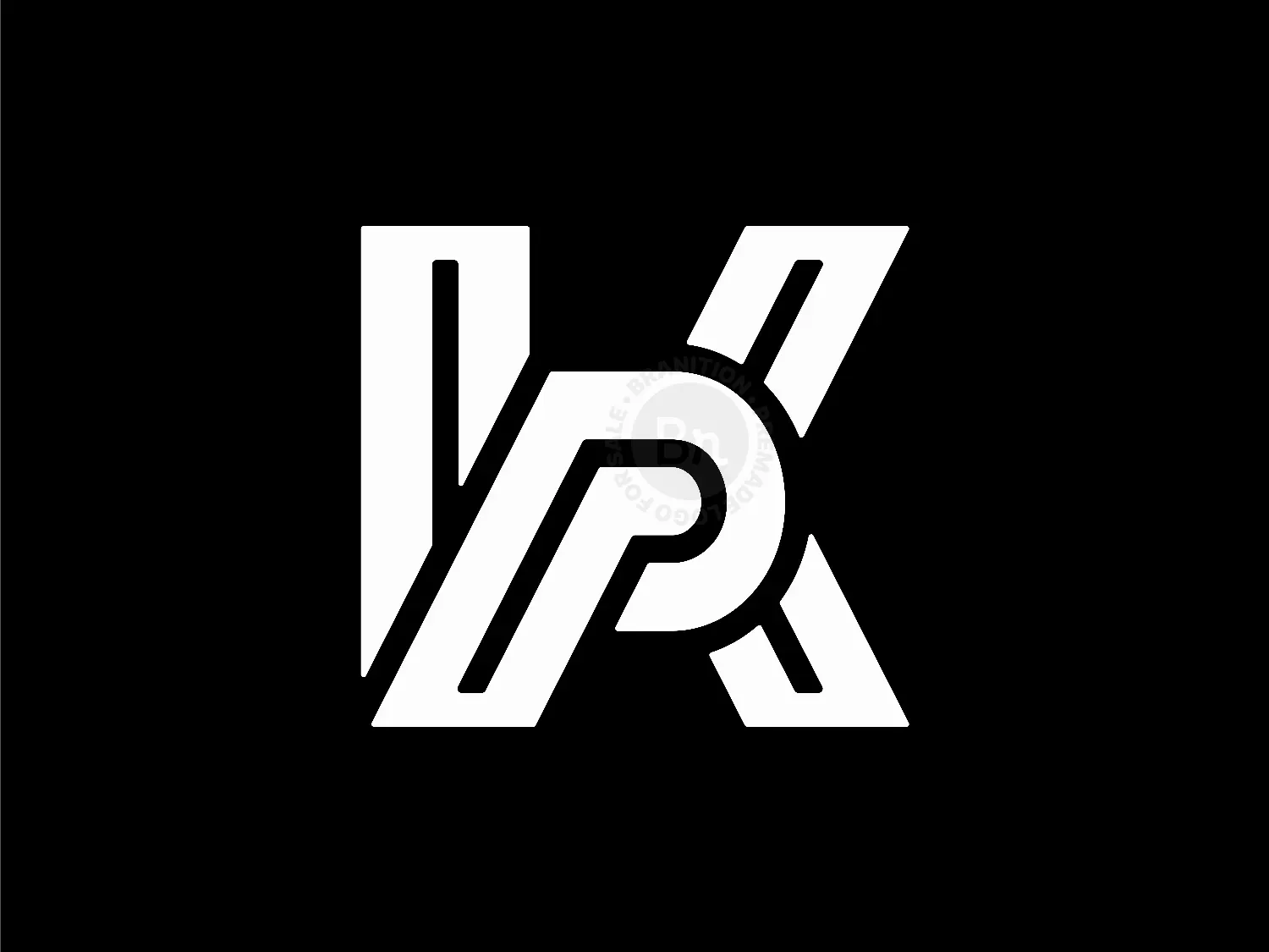 Letter KP Initial PK Lettermark Logo