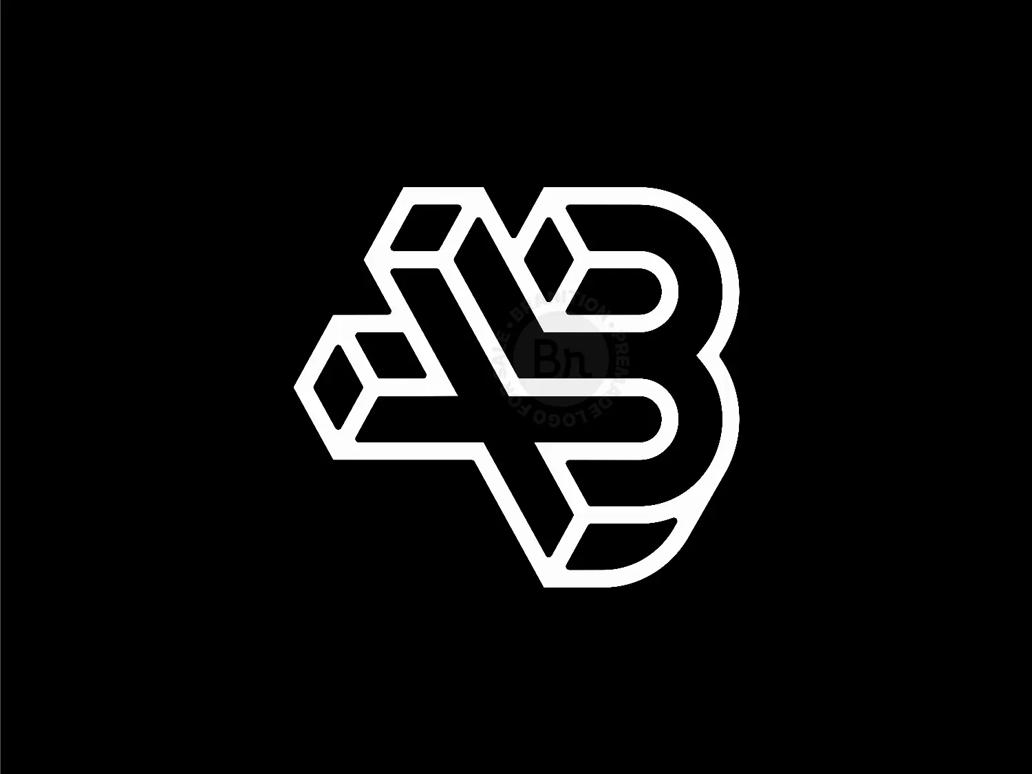 Letter XB Initial BX Geometric Logo