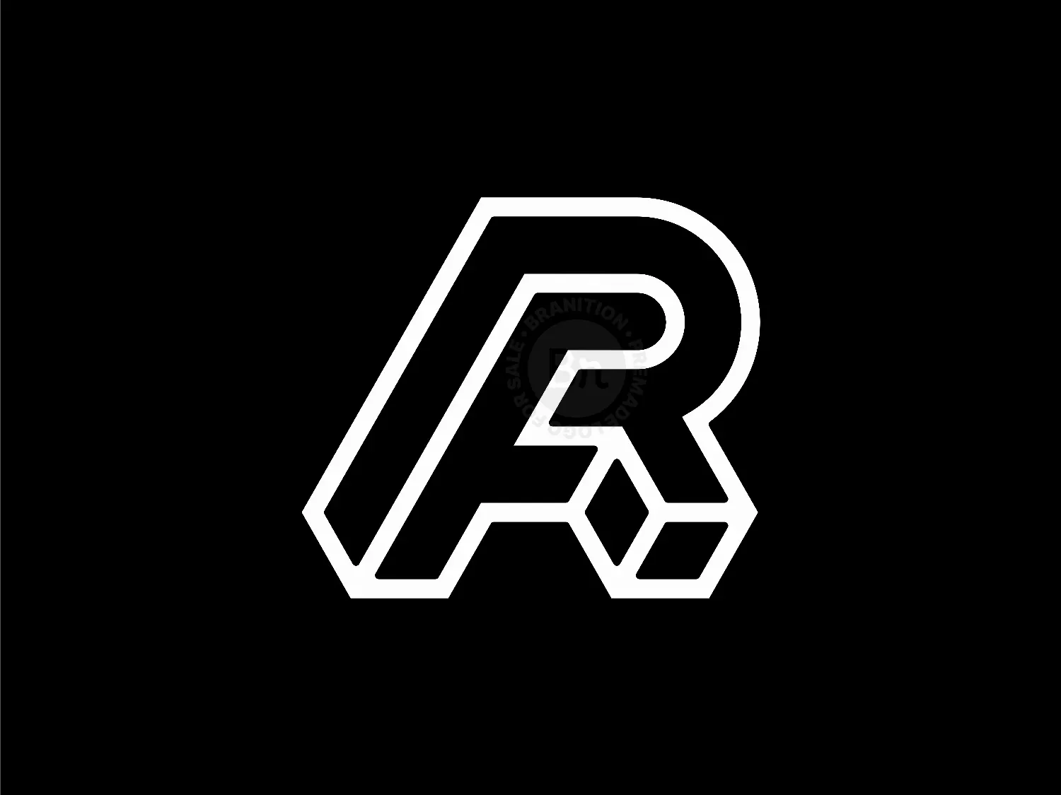 Letter RF Initial FR Typography Logo