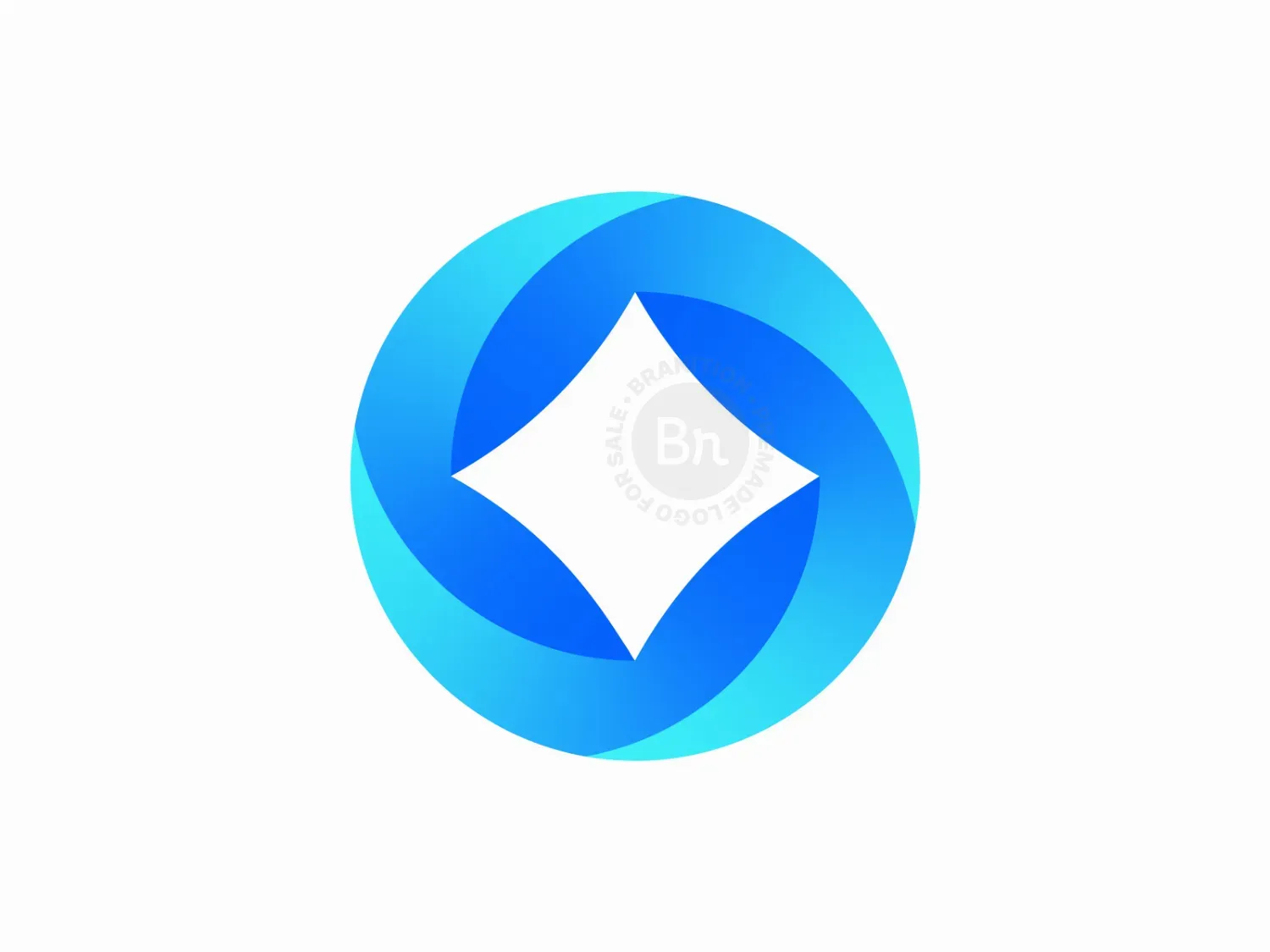 Modern Abstract Logo With A Central Spark/star.