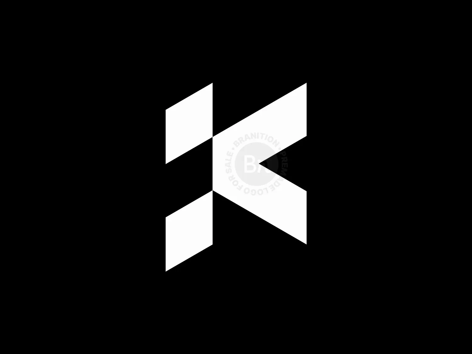 Monogram K Letter Logo.