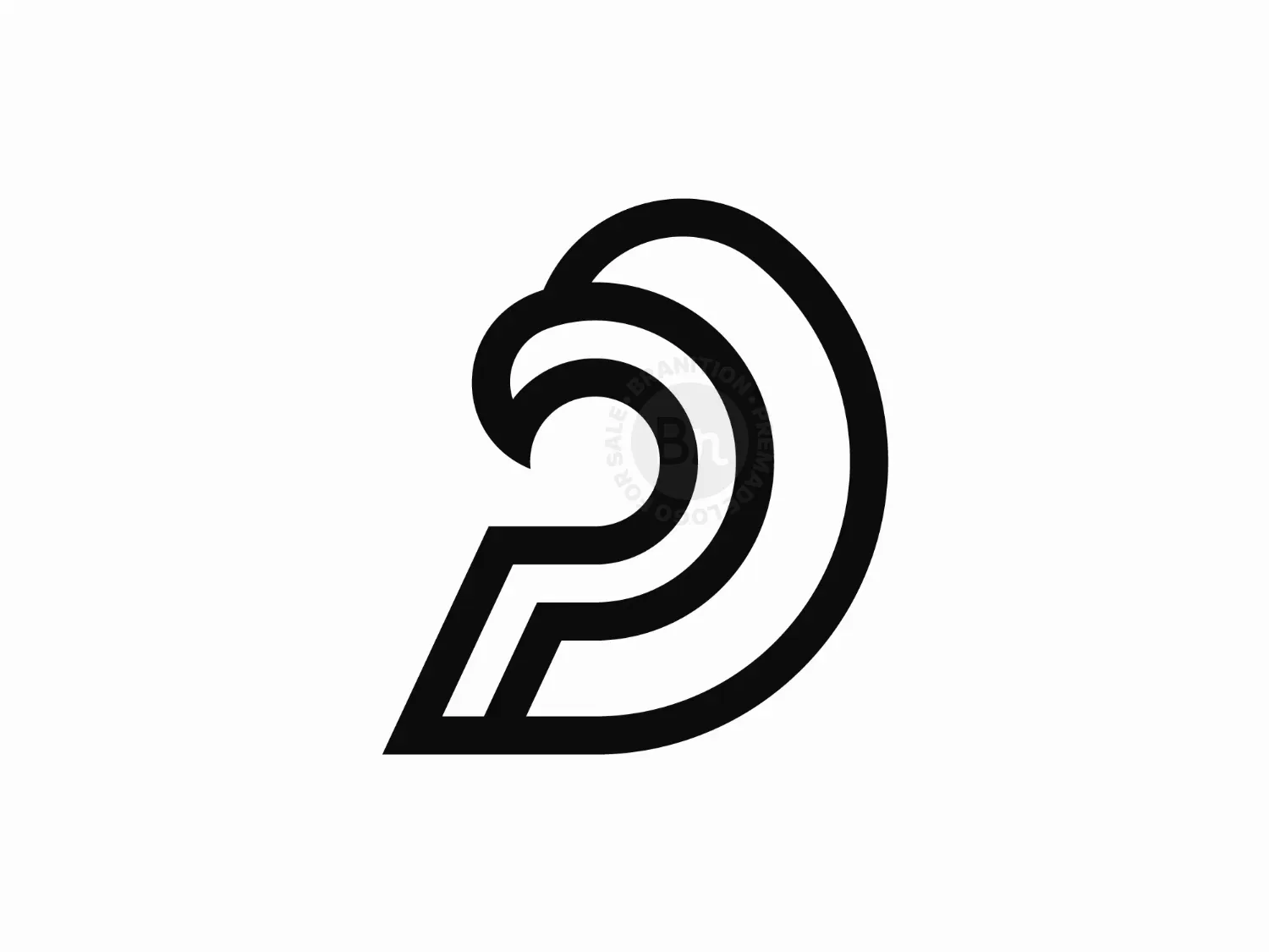 Eagle Letter P Or D Mark Logo