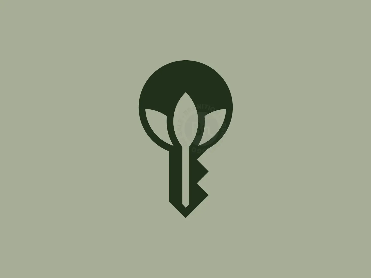 Keyhole Lotus Flower Logo