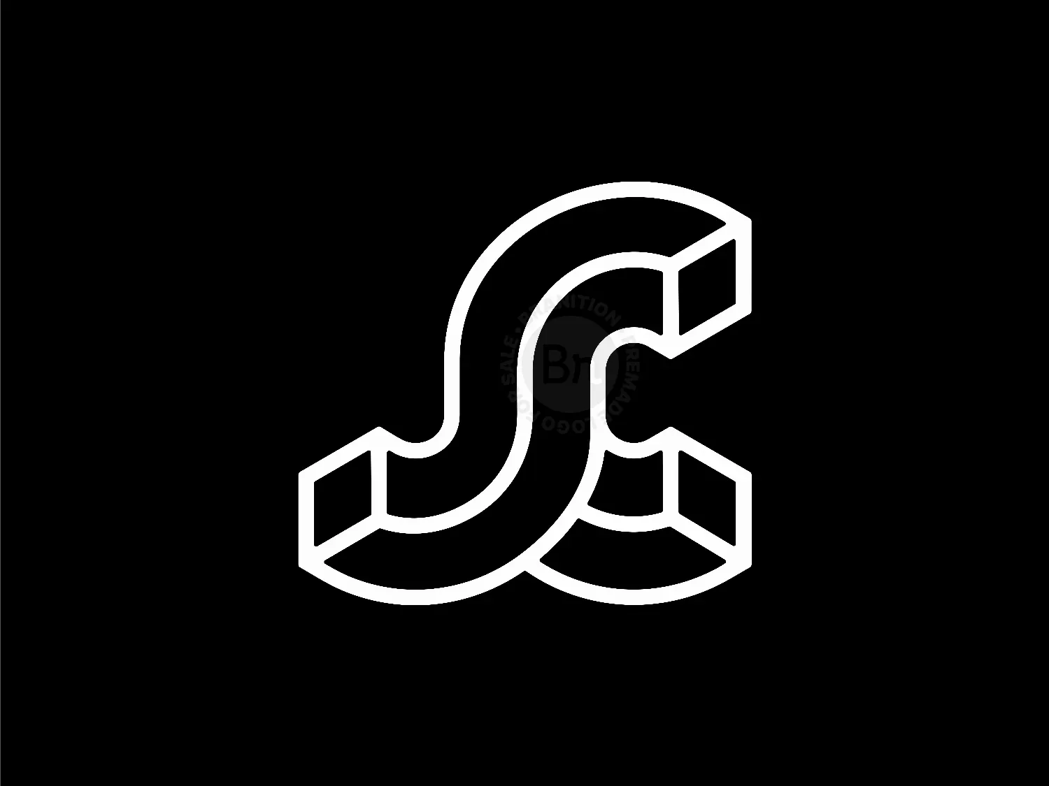 Letter SC Initial CS Geometric Logo