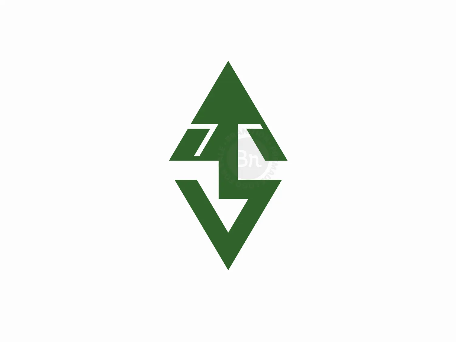 Letter S Sprout Up Pine Tree Logo