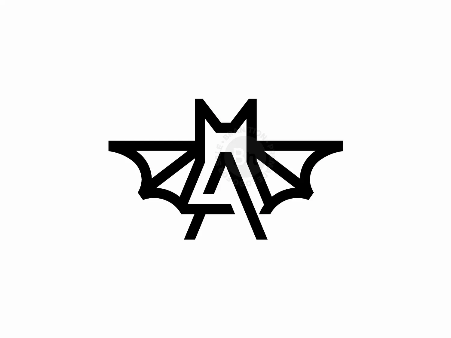 Letter A Bat Logo