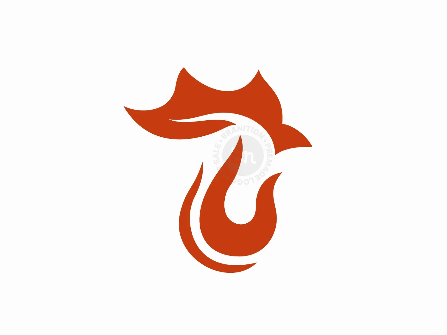 Fire Flame Chicken Logo