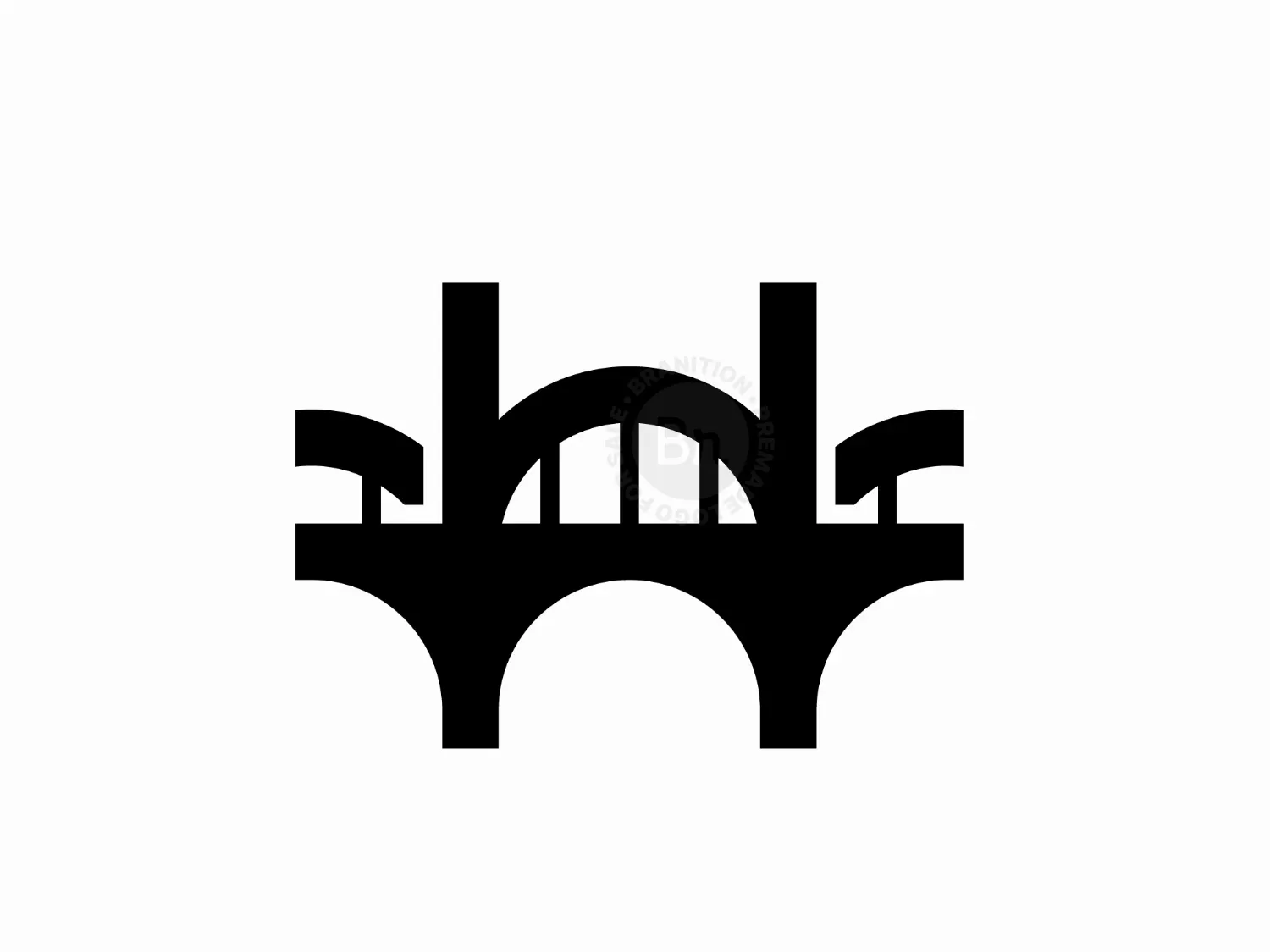 Letter H Bridge Logo