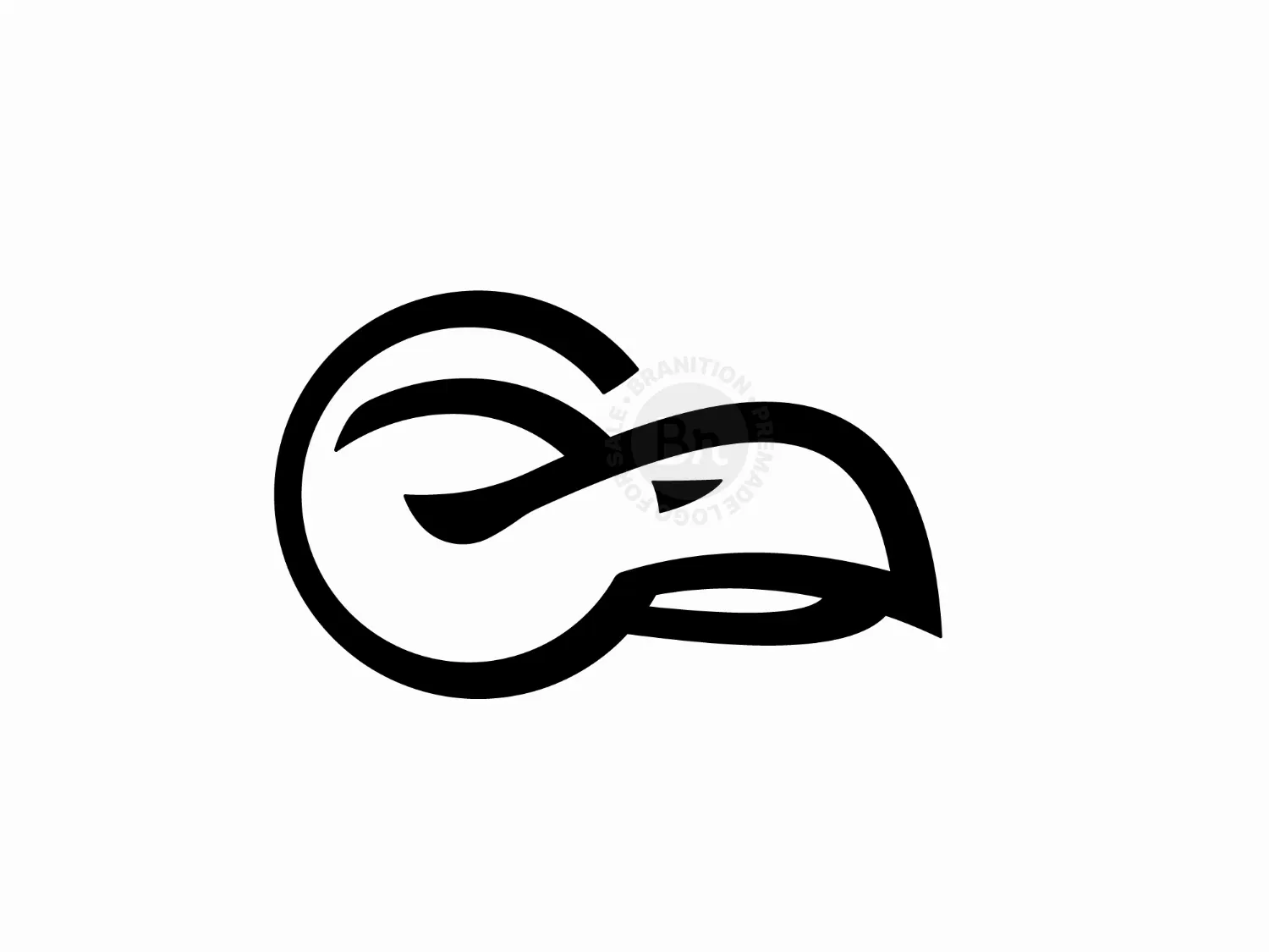 Letter C Or Sun Seagull Logo