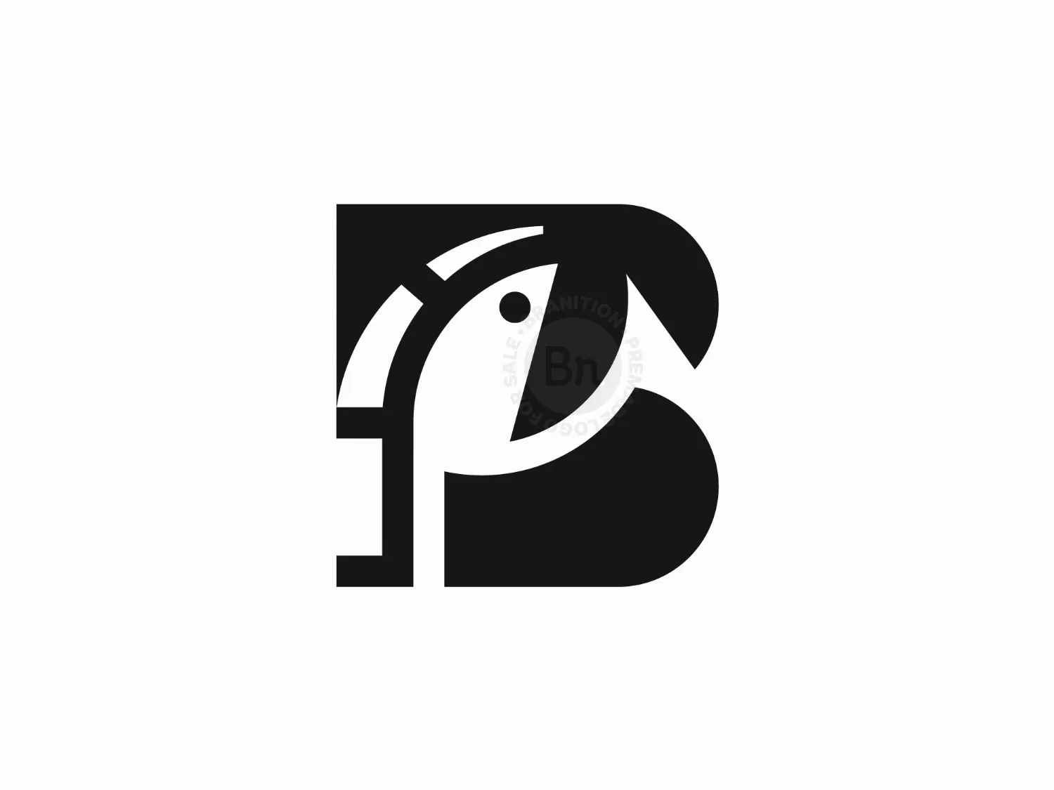 Letter B Palm Tree Logo