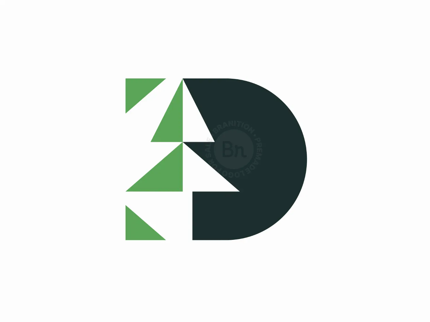 Letter D Pine Tree Logo