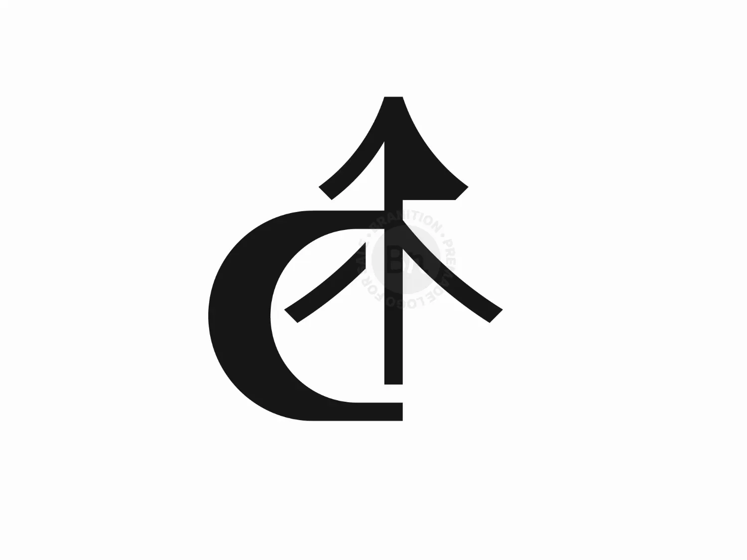 Letter C Pine Tree Logo