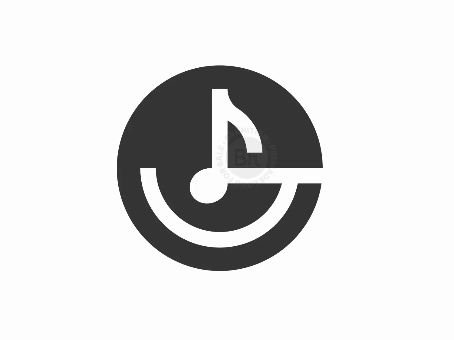 Letter E Music Note Logo