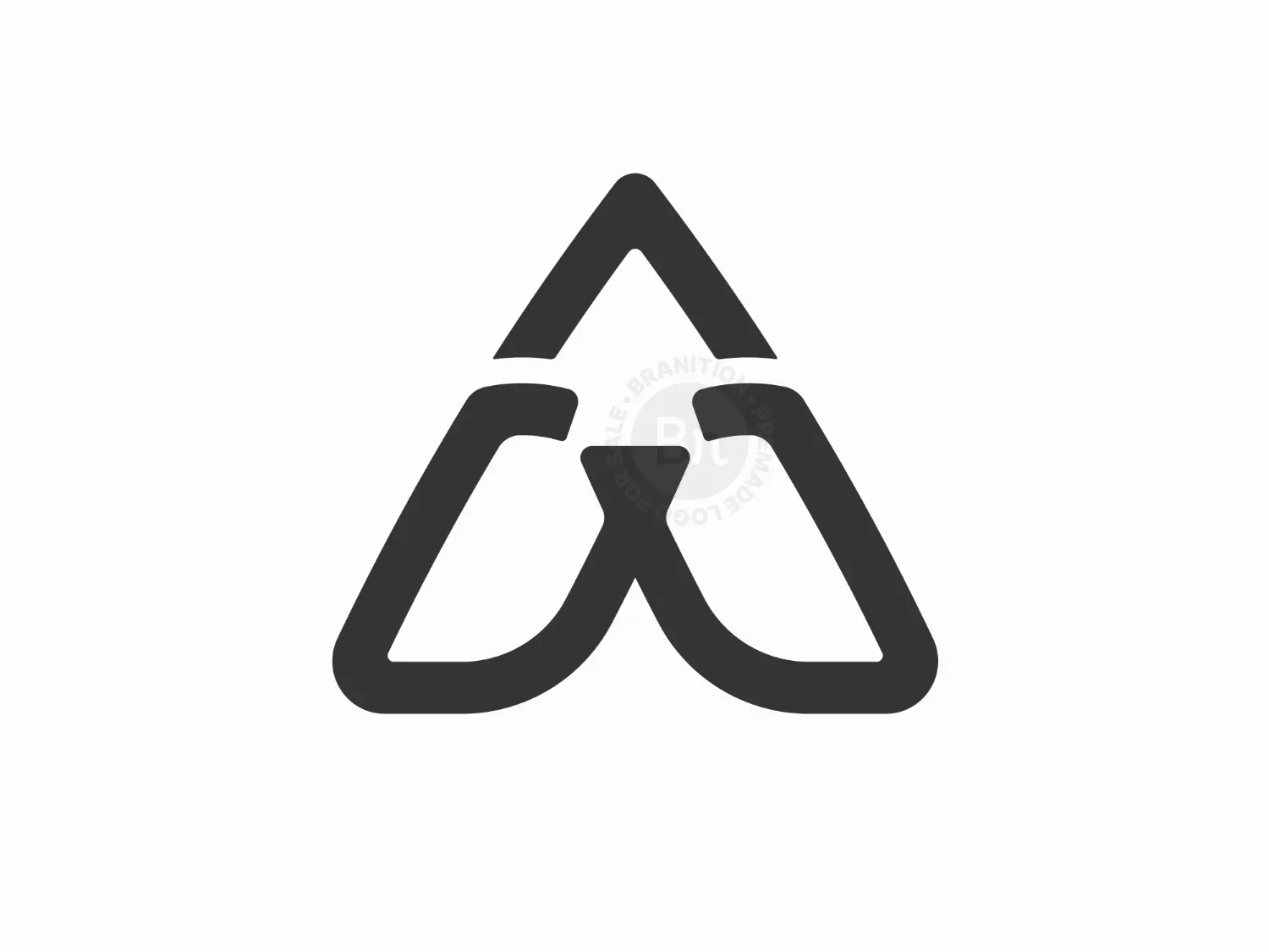 Letter A Dog Logo