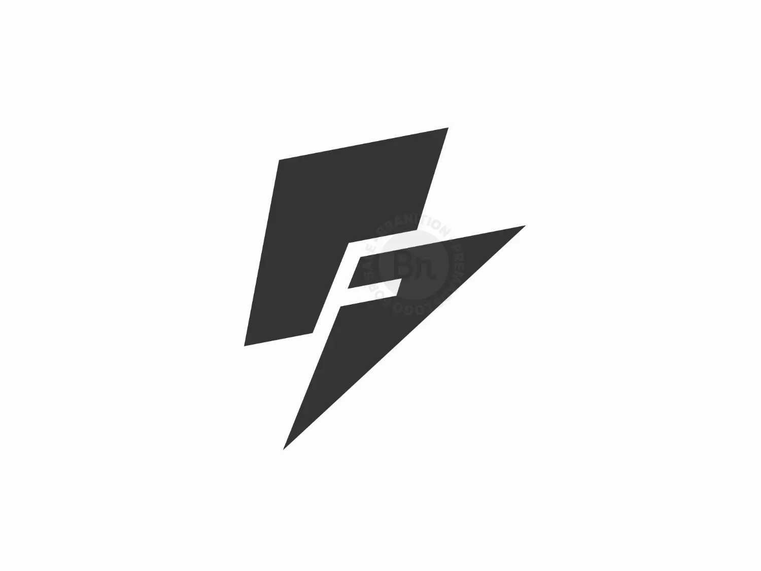Letter F Power Thunder Lightning Logo