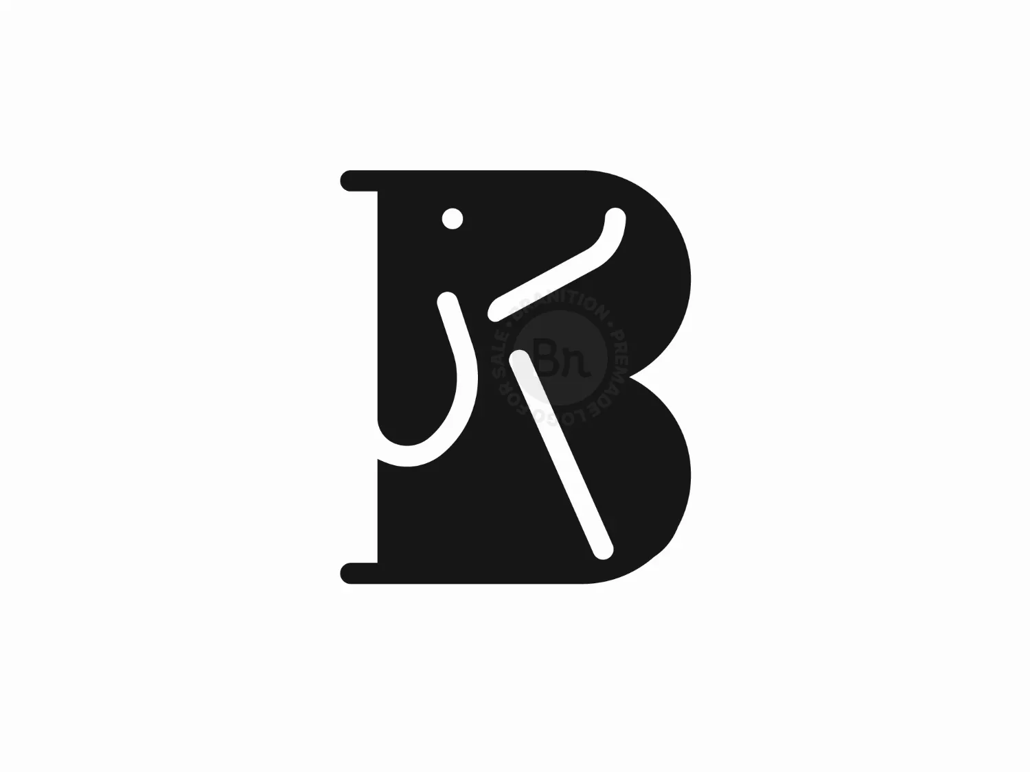 Letter B Dog Logo