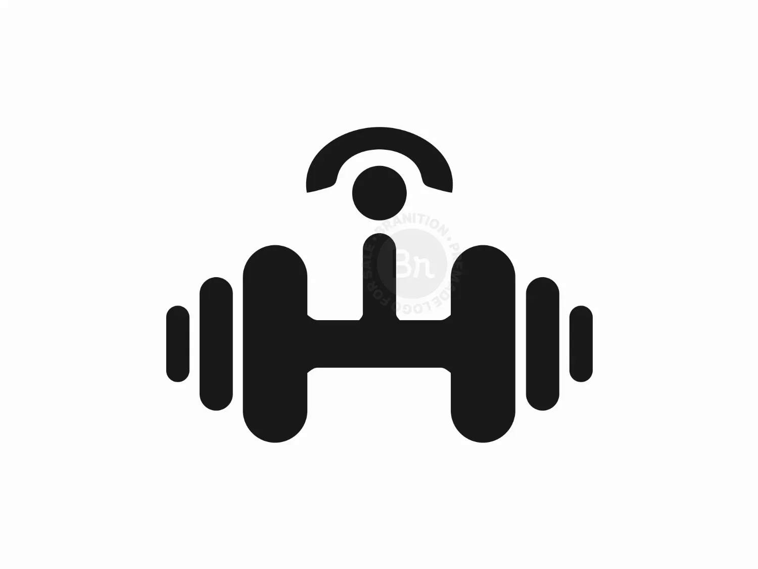 Connected Fitness Logo Letter I And H