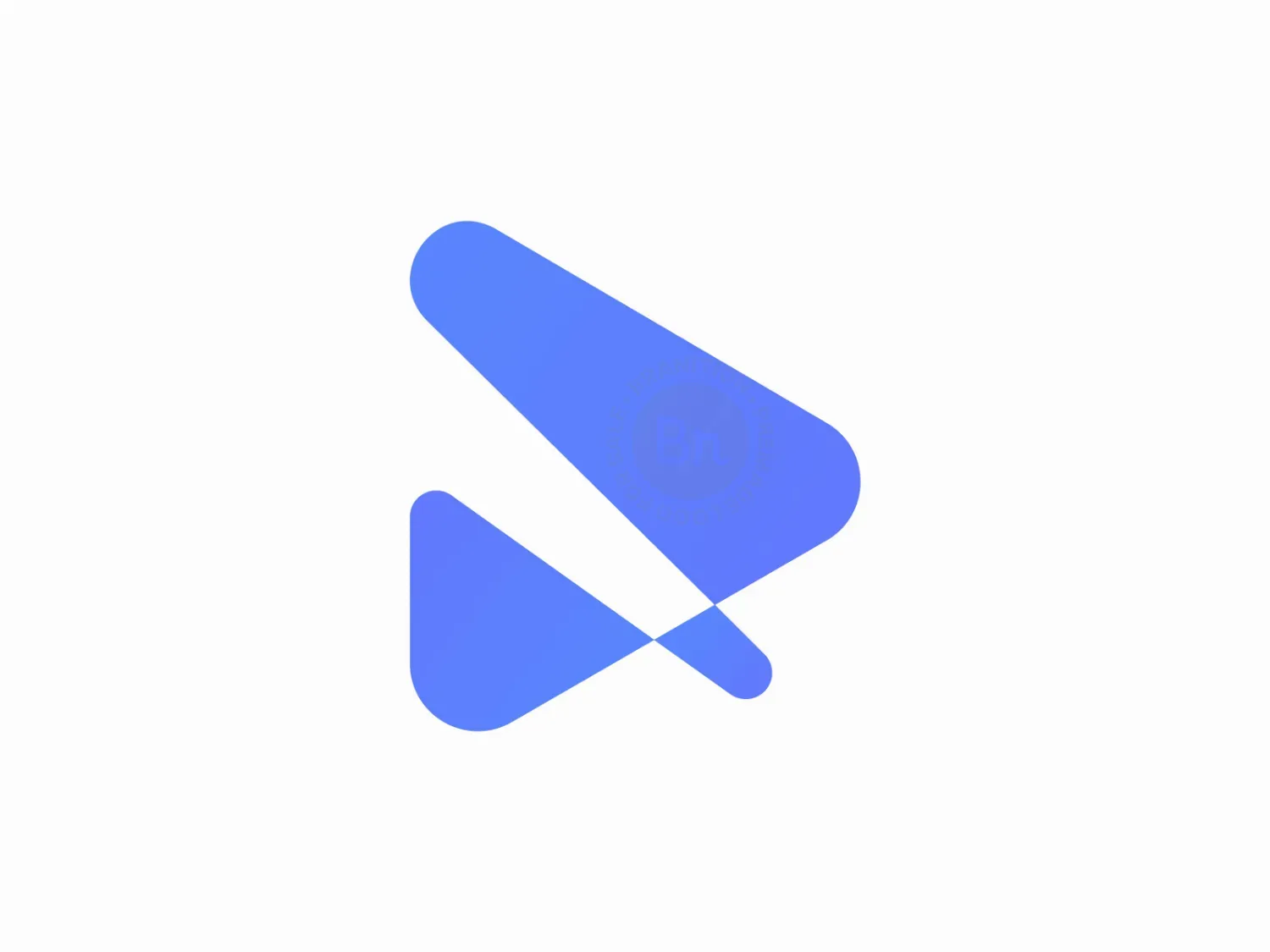 Abstract Play Symbol Logo/ Minimal Dynamic Arrow Mark