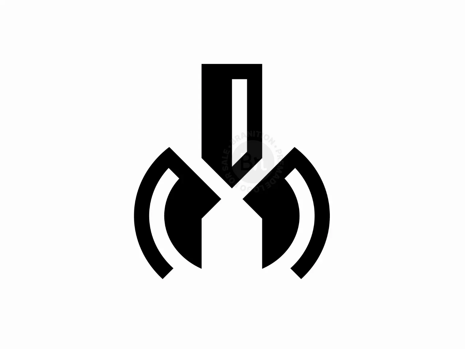 Letter M Wrench Repair Logo