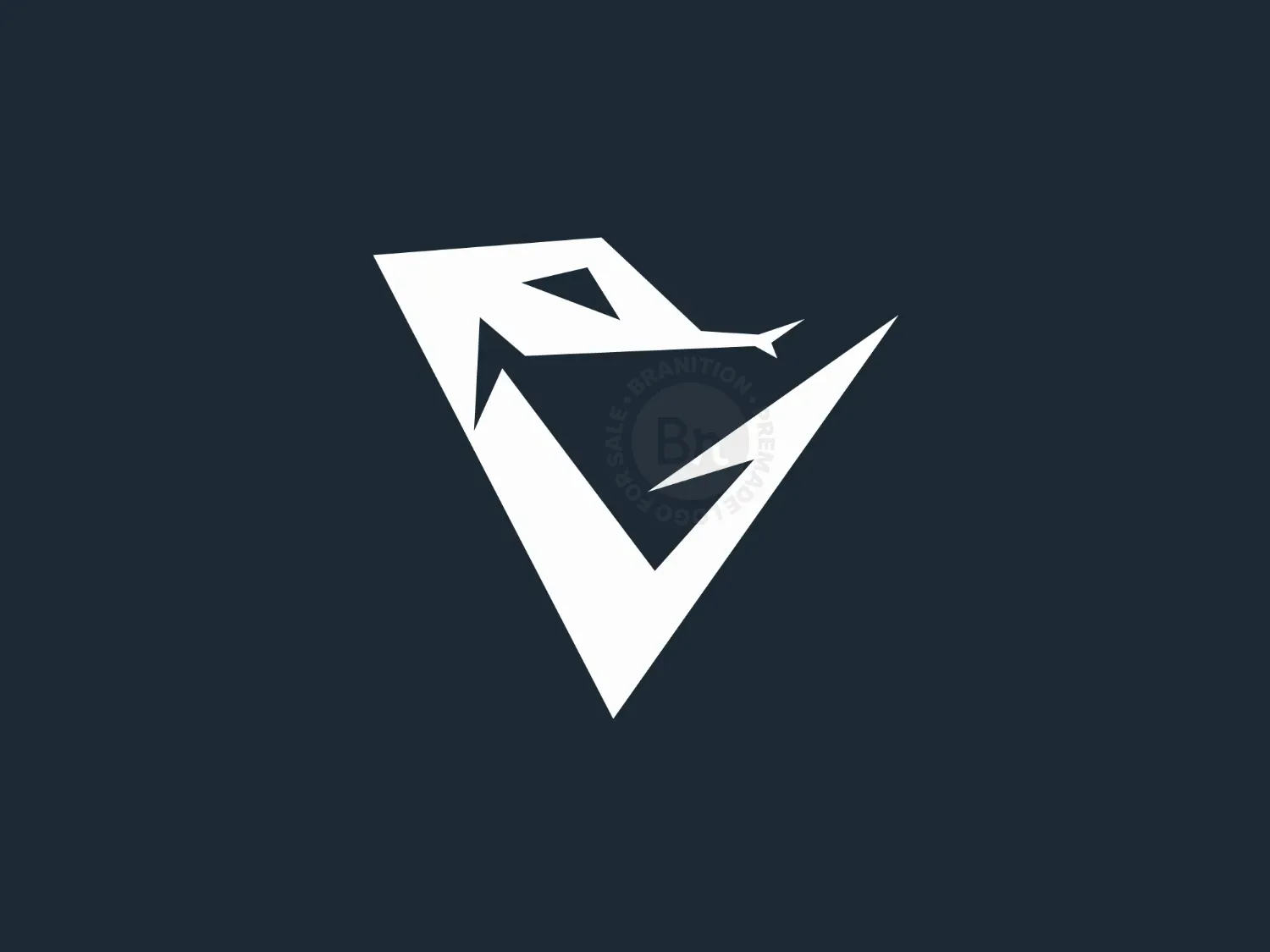 Letter V Viper Snake Logo