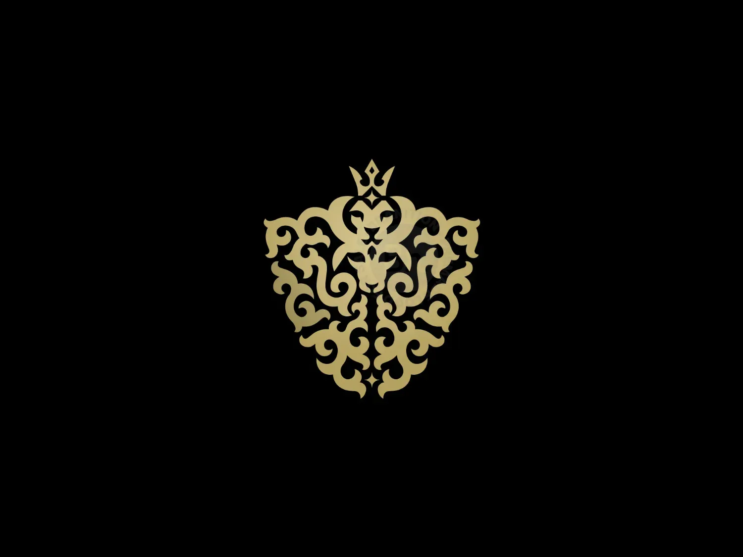 Royal Bull Lion Crest Logo