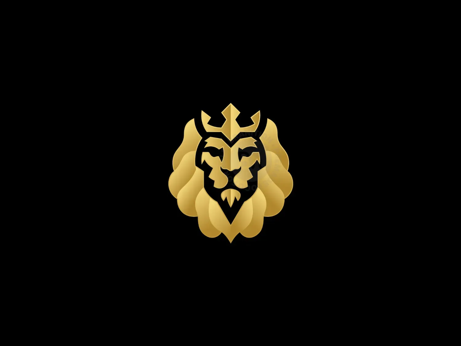 Premium King Lion Leader Logo