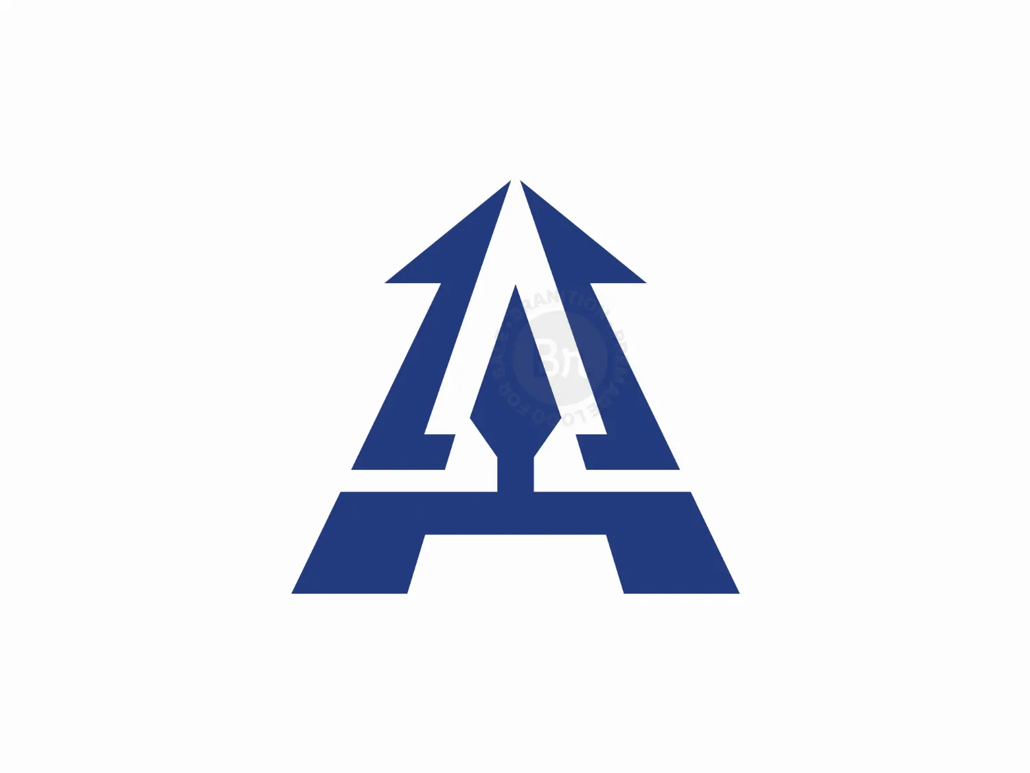 Letter A Trident Logo