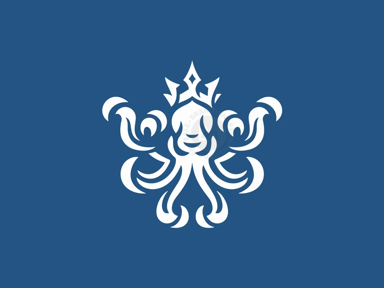 King Crown Octopus Logo