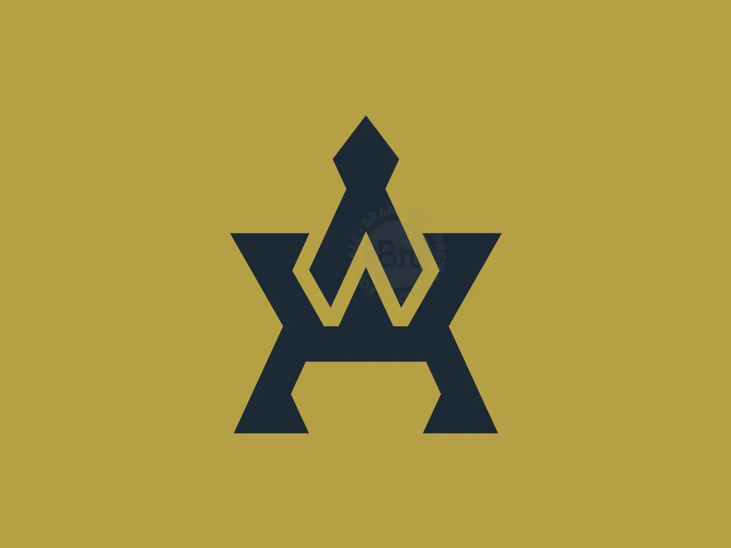 Letter A Or AW Crown Logo
