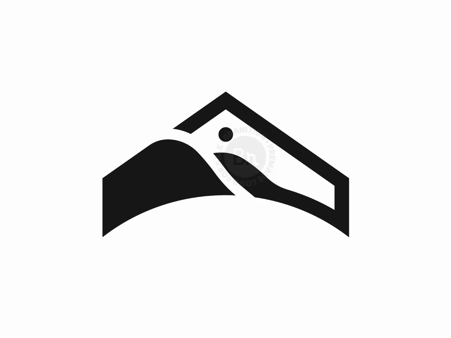 Letter A Or House Mountain Logo