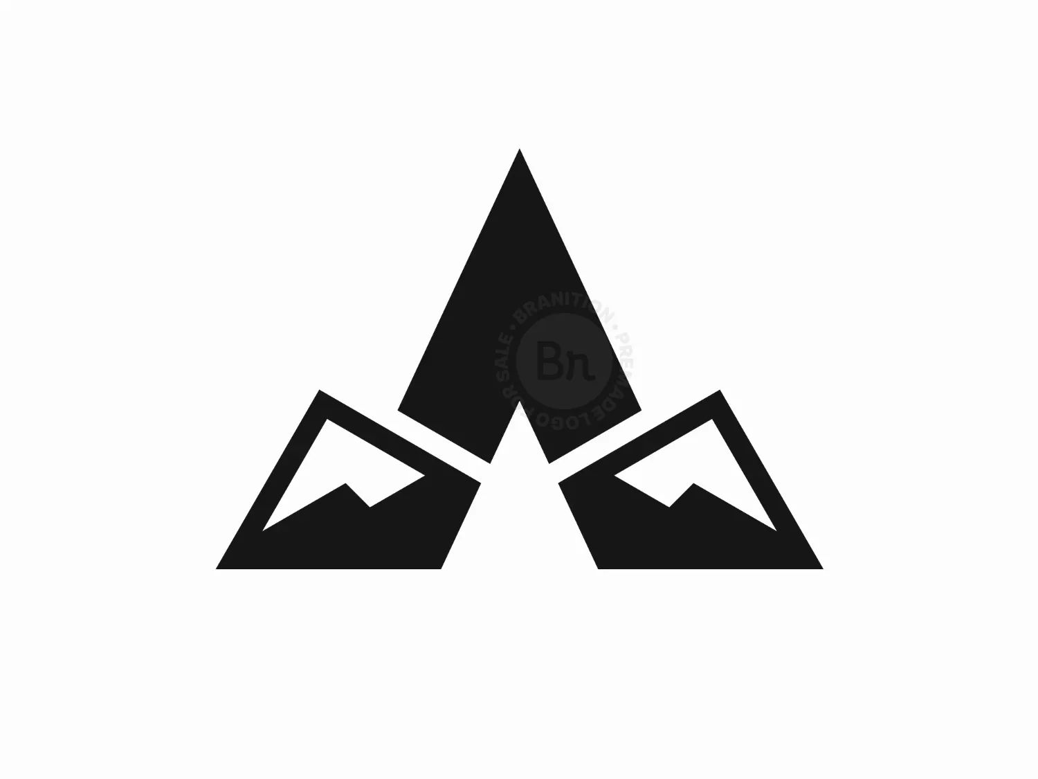 Letter A Mountain Logo