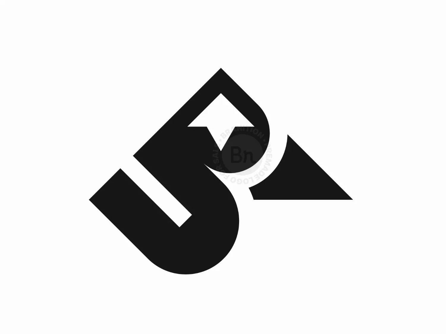 Letter B Mountain Logo