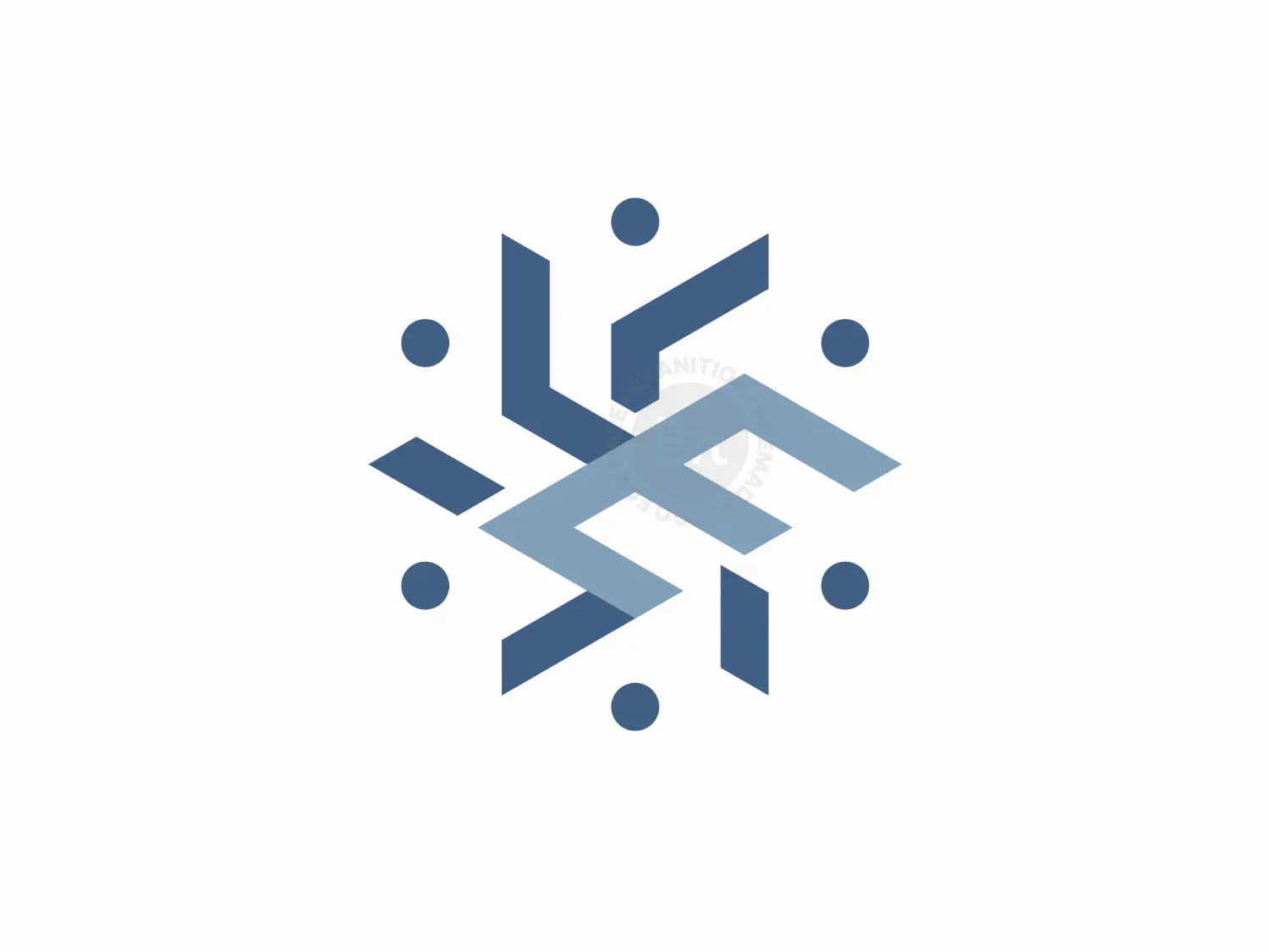 Letter E Snowflake Logo