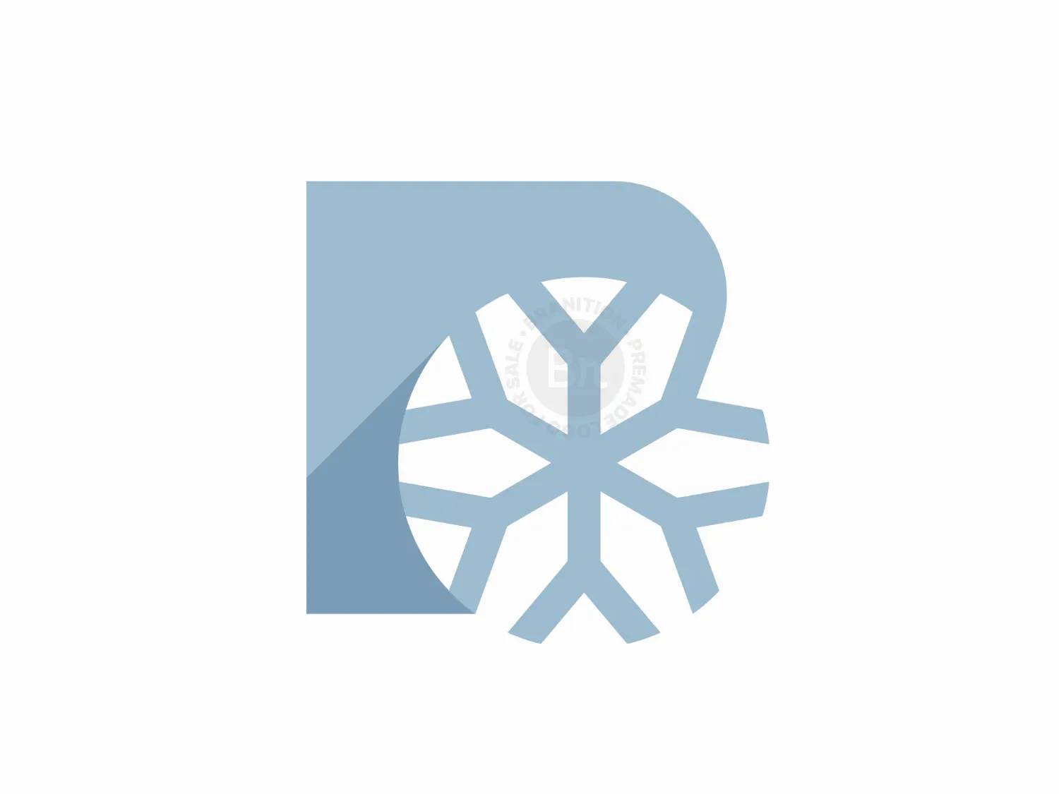 Letter B Snowflake Logo