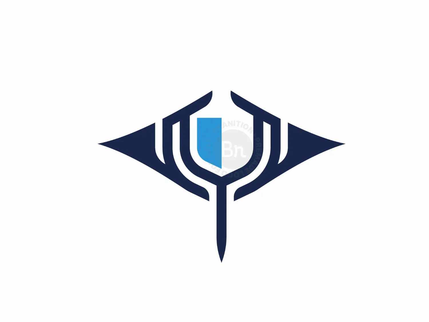 Shield Manta Ray Logo