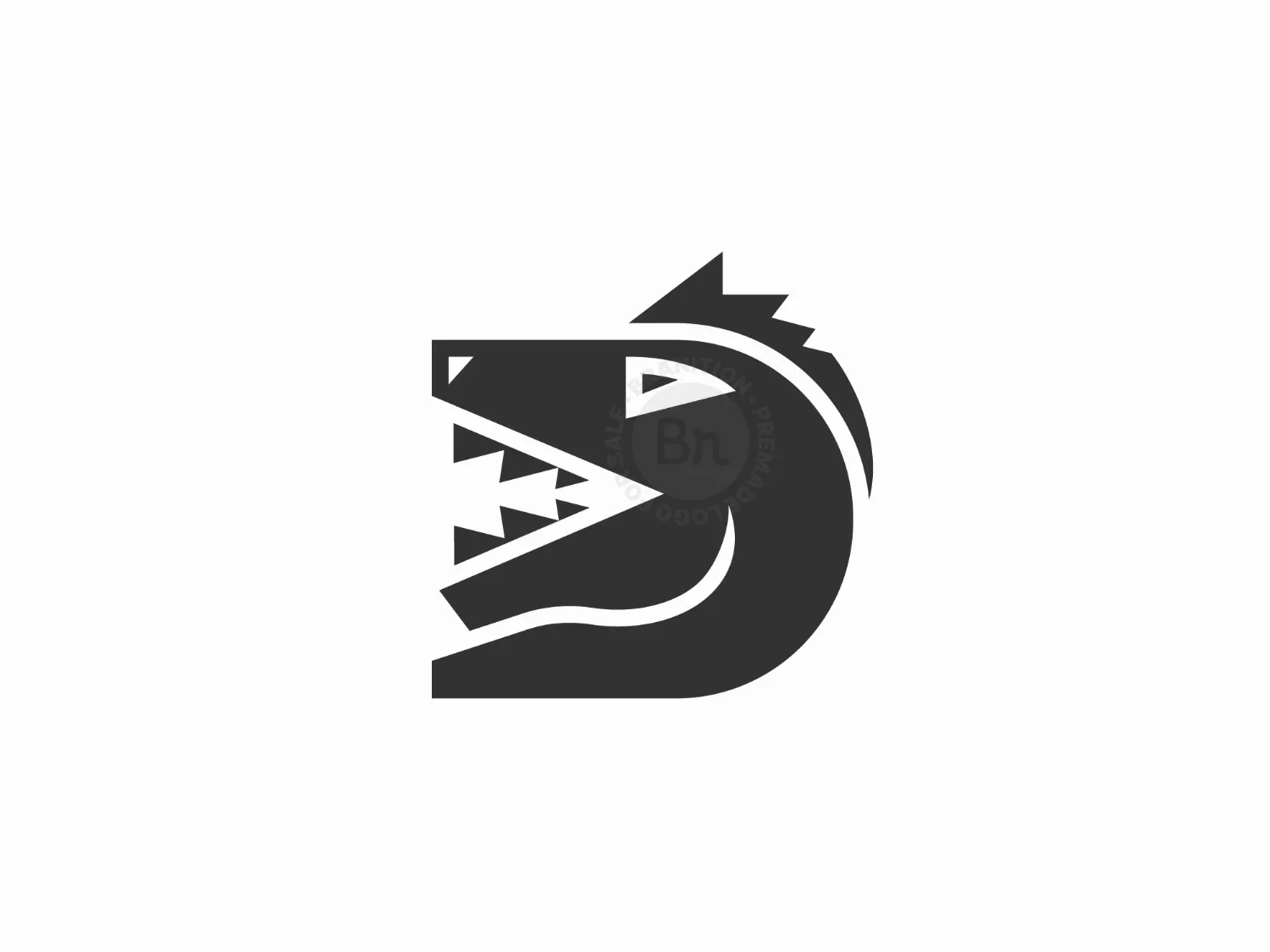 Letter D Dinosaur Logo