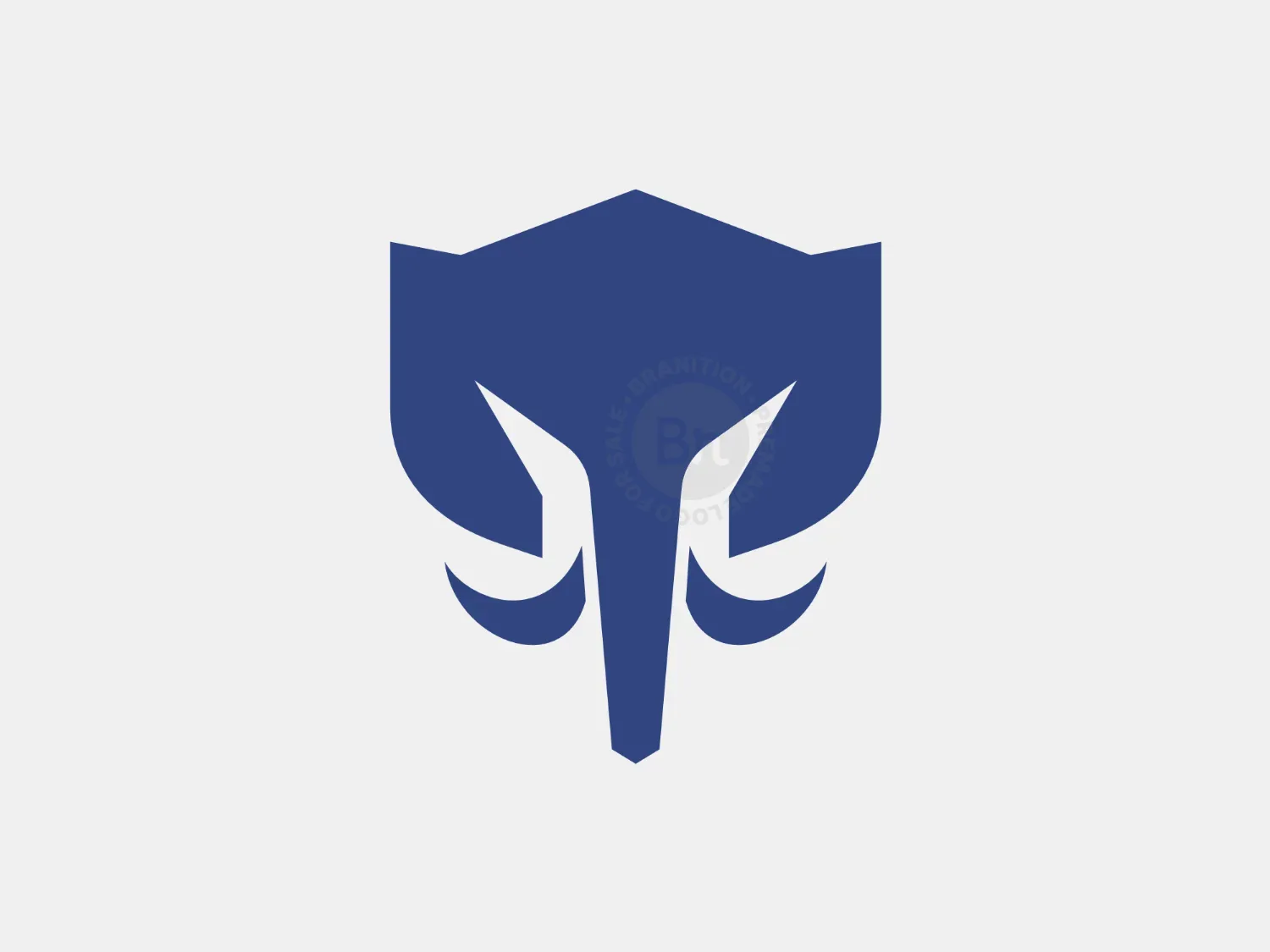Elephant Mask Spartan Logo
