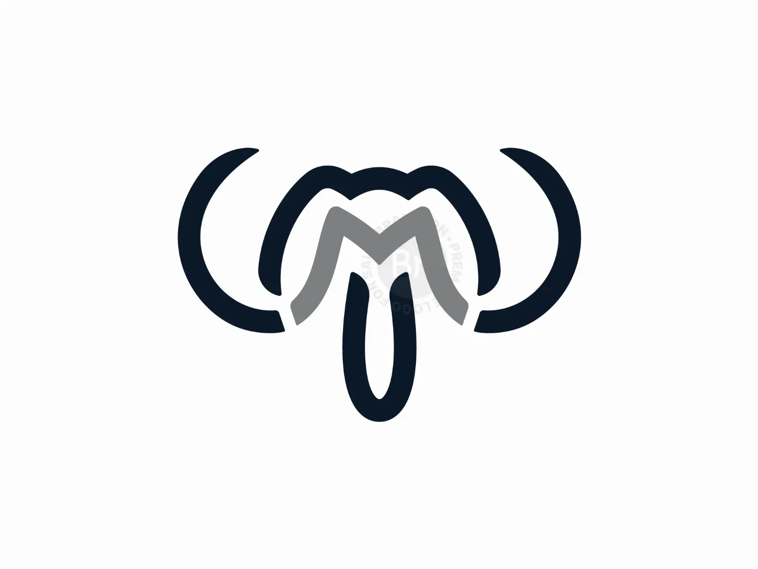 Letter M Mammoth Logo