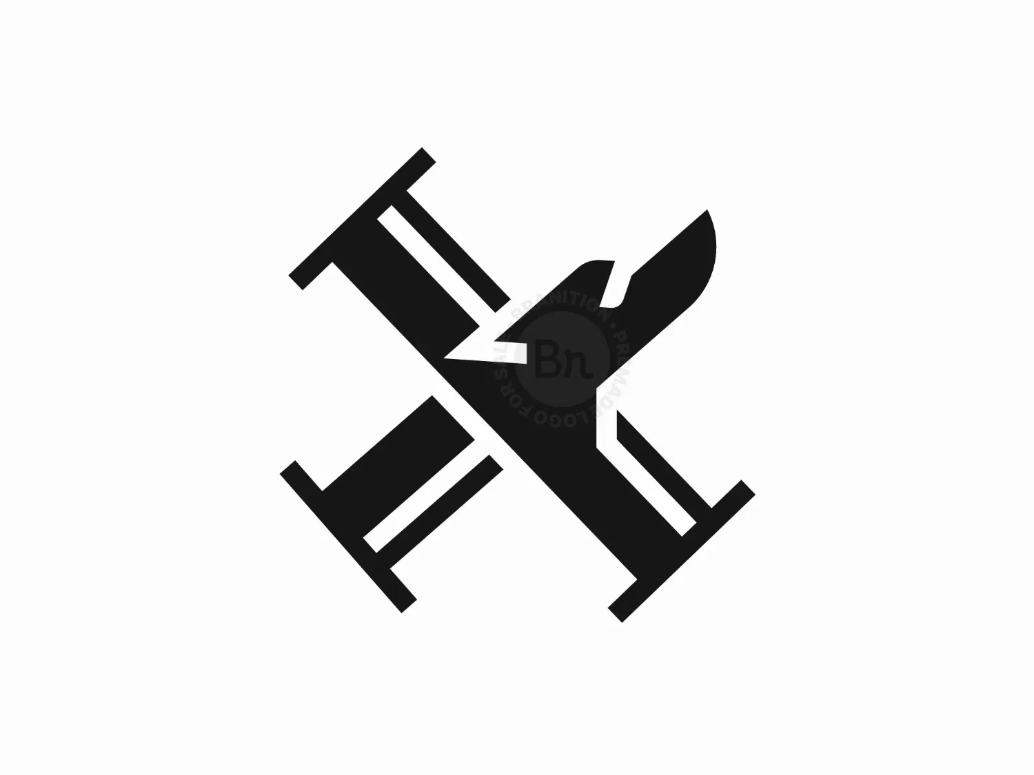 Letter X Wolf Logo