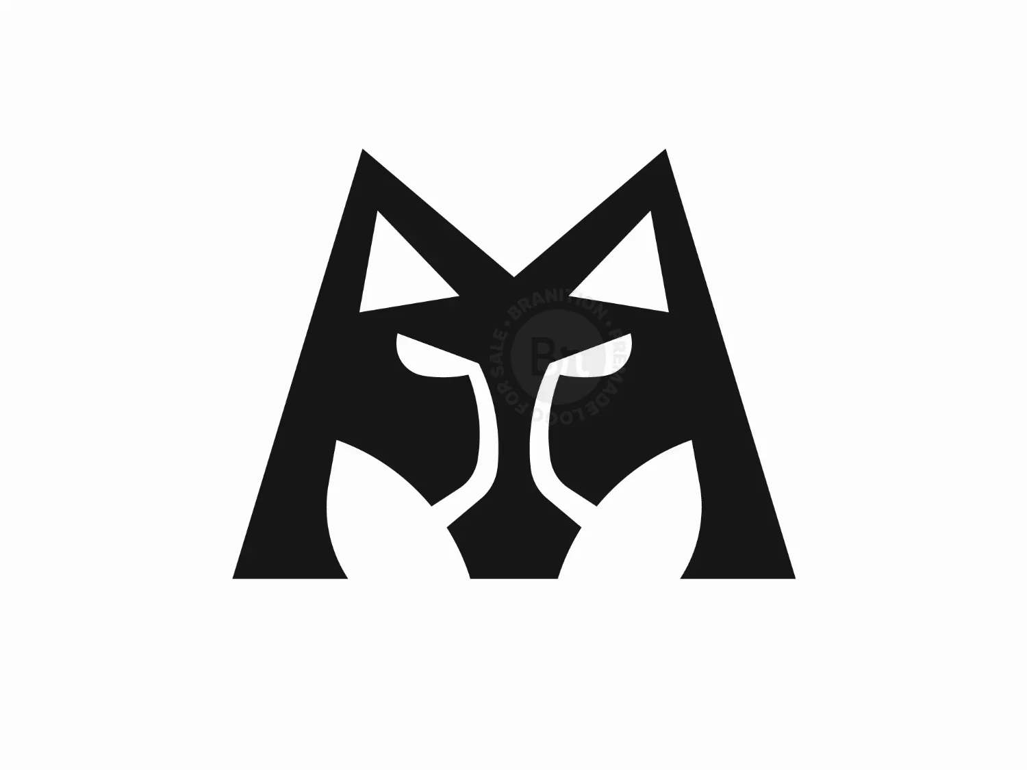 Letter M Wolf Logo