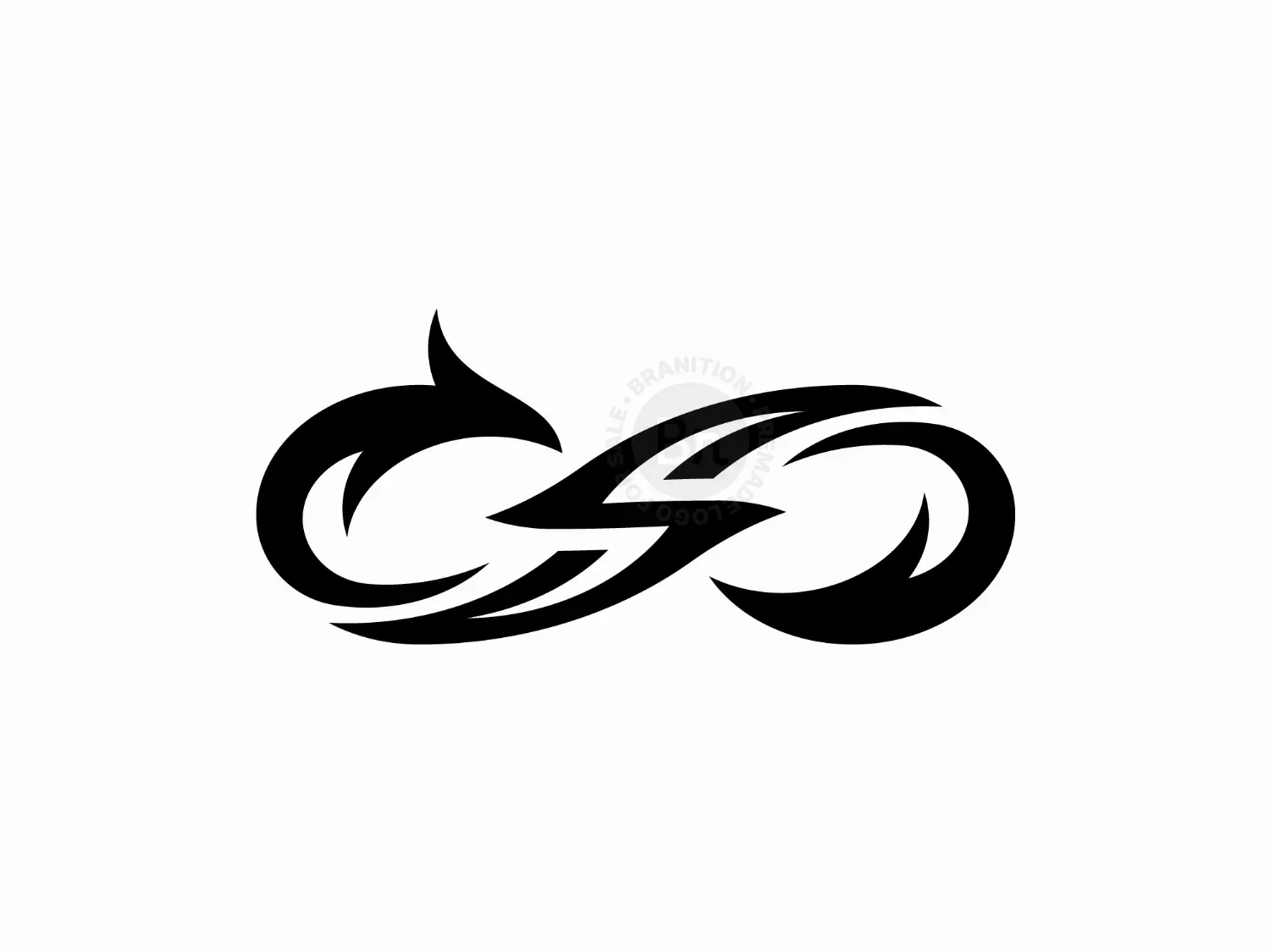 Infinity Lightning Dragon Letter S Logo